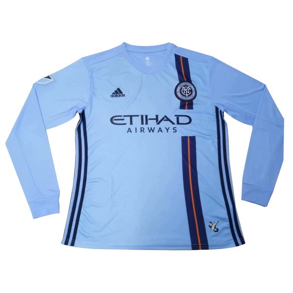 Camiseta New York City Replica Primera Ropa ML 2019/20 Azul